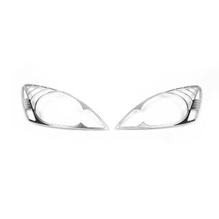 Накладки на Фары (2 шт, пластик) Mitsubishi Lancer 9 2004-2008 гг. фото 2