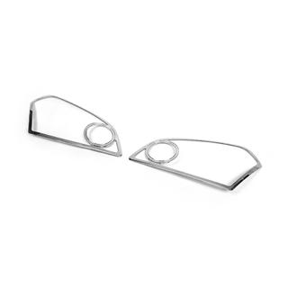 Накладки на Фары (2 шт, пластик) Nissan Qashqai 2007-2010 гг. фото 3