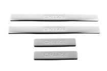 Chevrolet Cruze 2009–2015 гг. Накладки на пороги (4 шт, OmsaLine) фото 3