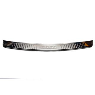 Накладка на задний бампер с отбортовкой Carmos (нержавейка) Hyundai H300, H1, Starex 2008-2020 гг. фото 2