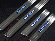 Hyundai Tucson JM 2004- гг. Накладки на пороги Libao LED нержавейка фото 3