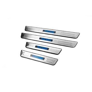 Накладки на пороги Libao LED нержавейка Hyundai Tucson JM 2004- гг. фото 1