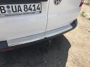 Volkswagen T5 2010-2015 гг. Накладка на задний бампер с загибом (Carmos V1, нержавеющая сталь) фото 2