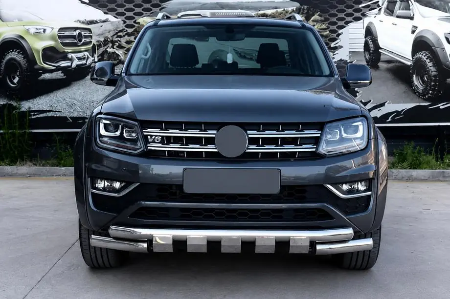 Volkswagen Amarok 2010-2022 гг. Передняя защита F3-08.7 (нерж)