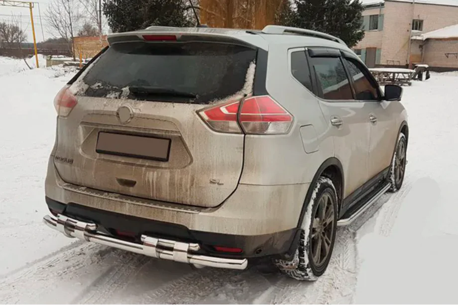 Nissan X-trail T32/Rogue 2014-2021 гг. Задняя защитная дуга NSXT.13.6.B1-08 (нерж.) Фото 2