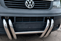 Volkswagen T5 Transporter 2003-2010 гг. Кенгурятник ST006-03 Решетка (Нержавейка) фото 4