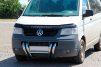 Volkswagen T5 Transporter 2003-2010 гг. Кенгурятник ST006-03 Решетка (Нержавейка) фото 7