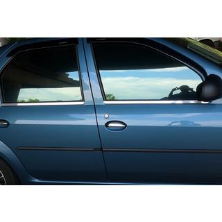 Dacia Logan молдинги на стекла нержавейка