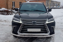 Lexus LX570/450d 2008-2022 гг. Передняя Защита ST014 (2015+, Нержавейка) фото 6