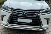 Lexus LX570/450d 2008-2022 гг. Передняя Защита ST014 (2015+, Нержавейка) фото 4