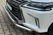 Lexus LX570/450d 2008-2022 гг. Передняя Защита ST014 (2015+, Нержавейка) фото 3