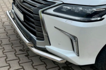 Lexus LX570/450d 2008-2022 гг. Передняя Защита ST014 (2015+, Нержавейка) фото 3