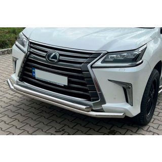 Передняя Защита ST014 (2015+, Нержавейка) Lexus LX570/450d 2008-2022 гг. фото 1