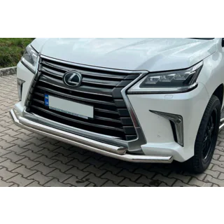 Передняя Защита ST014 (2015+, Нержавейка) Lexus LX570/450d 2008-2022 гг. фото 1