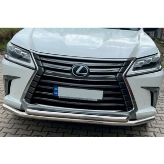Передняя Защита ST014 (2015+, Нержавейка) Lexus LX570/450d 2008-2022 гг. фото 4