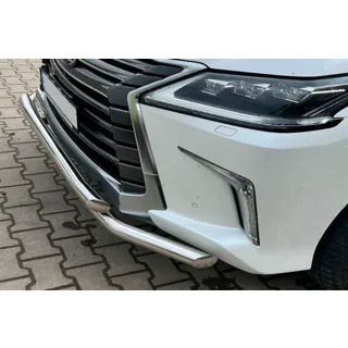 Передняя Защита ST014 (2015+, Нержавейка) Lexus LX570/450d 2008-2022 гг. фото 3