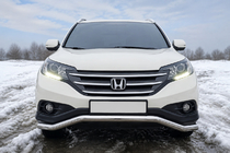 Honda CRV 2012-2016 гг. Передняя защита ST007 (нержавейка) фото 1