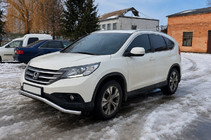 Honda CRV 2012-2016 гг. Передняя защита ST007 (нержавейка) фото 2
