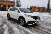 Honda CRV 2012-2016 гг. Передняя защита ST007 (нержавейка) фото 3