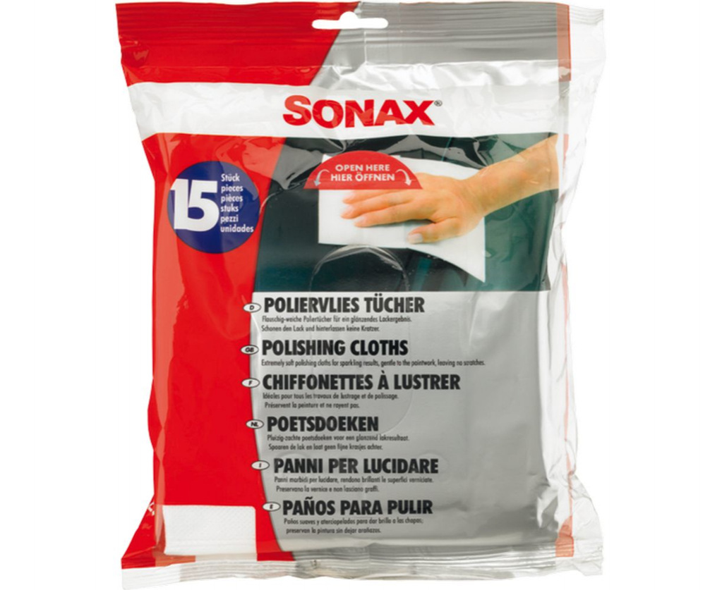 Sonax сверхмягкие салфетки для финишной полировки кузова 15 шт - фото 2