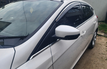 Ford Focus III 2011-2017 гг. Ветровики с хромированным молдингом Niken (SD/HB, 4 шт) фото 3
