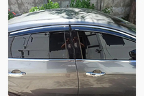 Ford Focus III 2011-2017 гг. Ветровики с хромированным молдингом Niken (SD/HB, 4 шт) фото 1