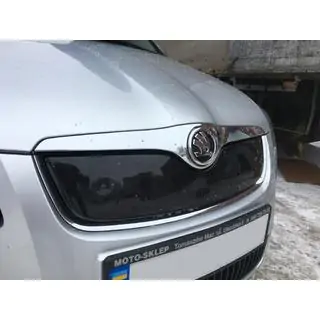 Зимняя накладка на решетку радиатора (2007-2010, верхняя) Skoda Fabia 2007-2014 гг. фото 2