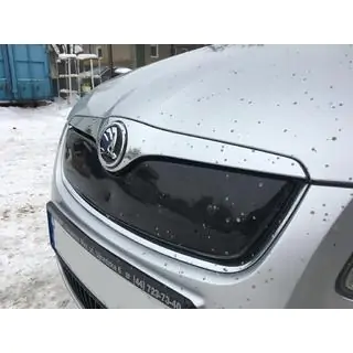 Зимняя накладка на решетку радиатора (2007-2010, верхняя) Skoda Fabia 2007-2014 гг. фото 3