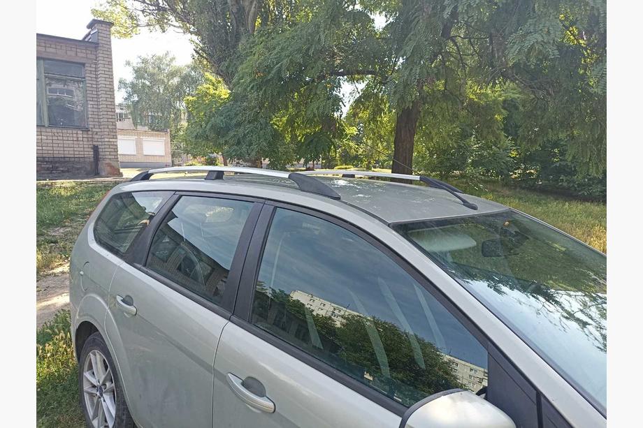 Ford Focus II 2005-2008 гг. Алюминиевые рейлинги (Caravan, хром) Фото 6
