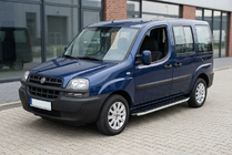 Fiat Doblo I 2005-2010 гг. Боковые Подножки Fullmond (2 шт, алюминий) фото 1