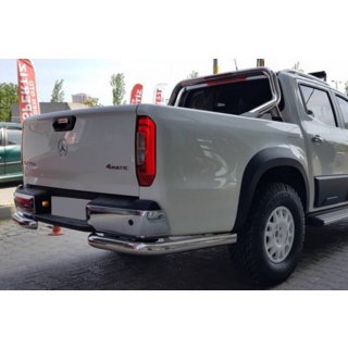 Задняя защита AK003 (2018-2022, нерж) Ford Ranger 2011–2022 гг. фото 1