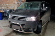 Volkswagen T5 2010-2015 гг. Кенгурятник WT006ST (нержавейка) фото 3