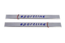 Короткие LED накладки на пороги (2 шт, нержавейка) фото 4