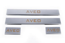 Накладки на пороги Carmos V1 (4 шт, нержавейка) фото 2