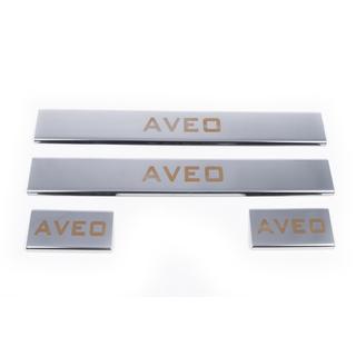 Накладки на пороги Carmos V1 (4 шт, нержавейка) фото 2