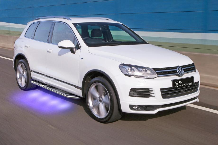 Volkswagen Touareg 2010-2018 гг. Боковые пороги в оригинальном стиле V3 (2 шт., алюминий) Фото 9
