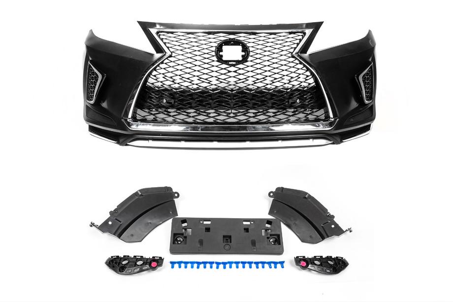Lexus RX 2009-2015 гг. Передний бампер (дизайн F-Sport 2021) 2009-2015, с LED фарами (дизайн 2021) Фото 2