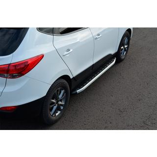Боковые Подножки Fullmond (2 шт, алюминий) Kia Sportage 2010-2015 гг. фото 3