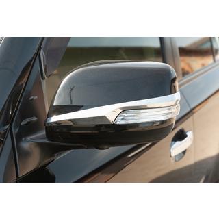 Toyota LC200 Полоски на зеркала 2012-2021 (2 шт, хром)