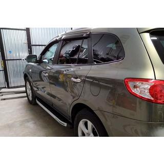 Боковые Подножки Fullmond (2 шт, алюминий) Hyundai Santa Fe 2 2006-2012 гг. фото 2