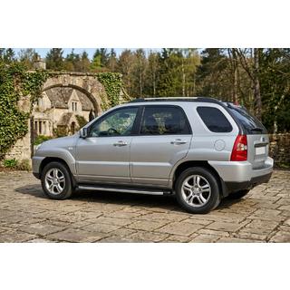 Боковые Подножки Fullmond (2 шт, алюминий) Kia Sportage 2004-2010 гг. фото 1