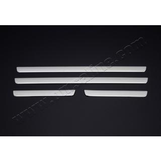 Накладки на внутренние пороги OmsaLine нержавейка Volkswagen Tiguan 2016-2023 гг. фото 3