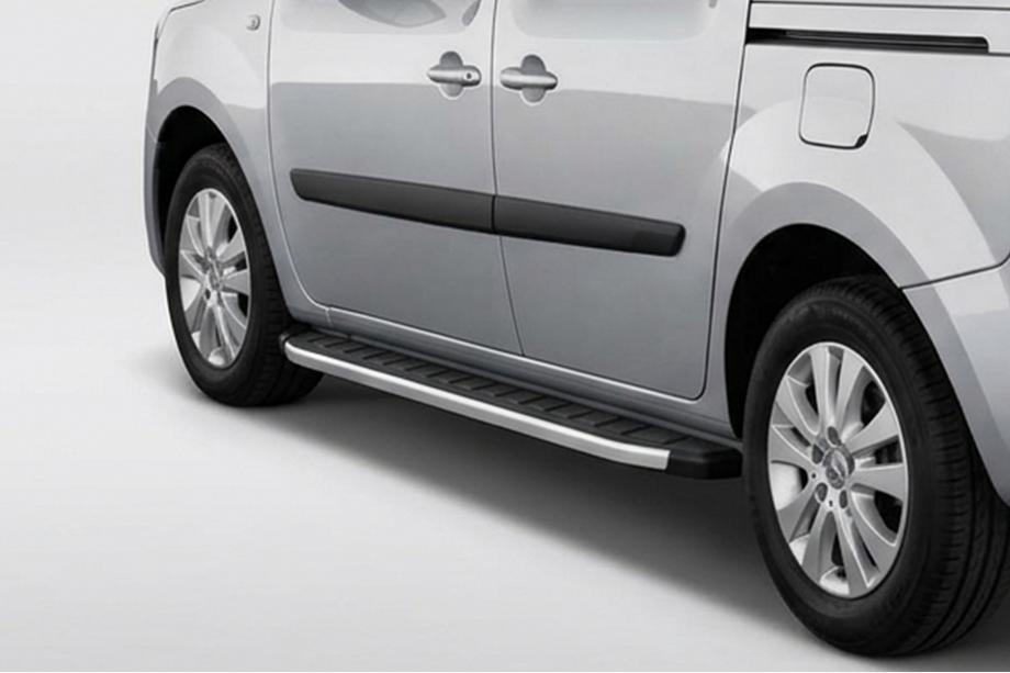 Renault Kangoo 2008–2020 гг. Боковые пороги Fullmond (2 шт., алюминий) Image