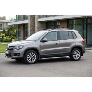 Боковые пороги Fullmond (2 шт., алюминий) Volkswagen Tiguan 2007-2016 гг. фото 1