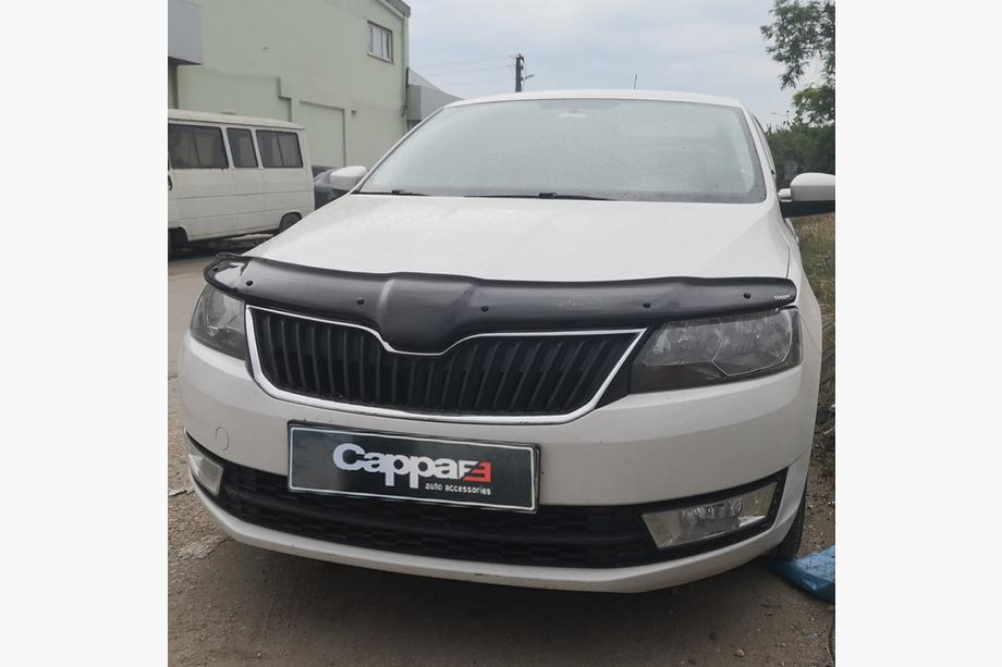 Skoda Rapid 2012-2019 гг. Дефлектор капота (EuroCap) Image