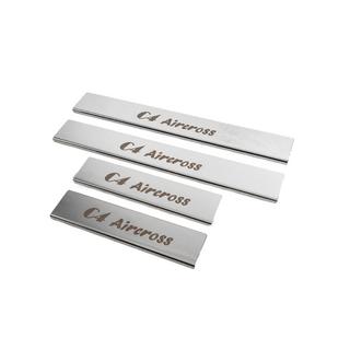 Накладки на пороги Carmos (4 шт, нержавейка) Citroen C-4 Aircross 2012-2017 гг. фото 2