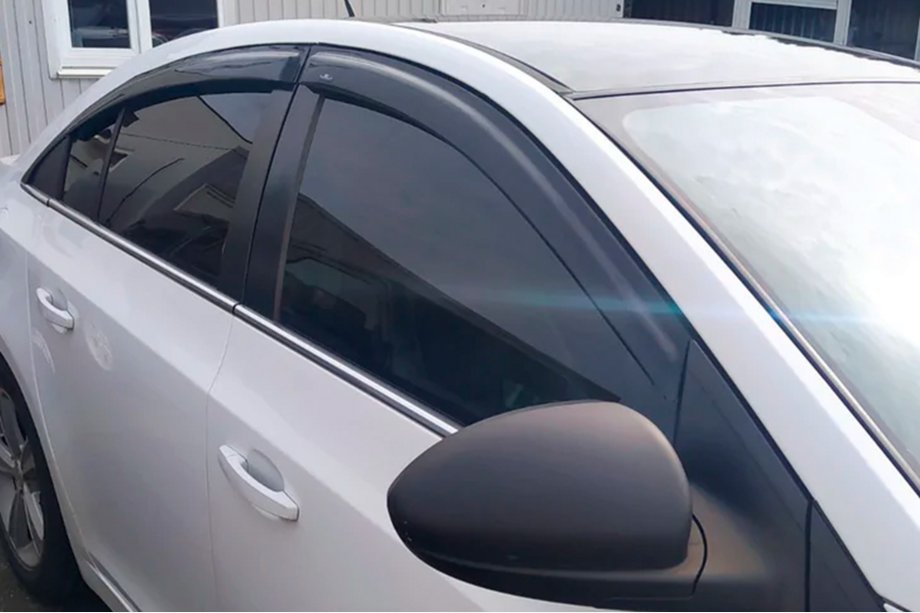 Chevrolet Cruze 2009–2015 гг. Ветровики SD (4 шт, HIC) Фото 6