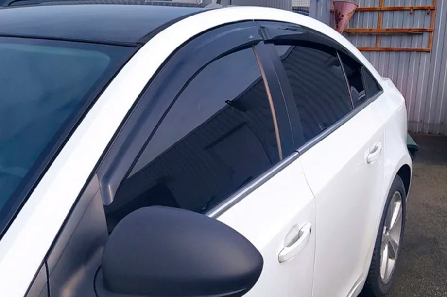 Chevrolet Cruze 2009–2015 гг. Ветровики SD (4 шт, HIC) Фото 7