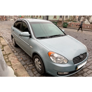 Ветровики на окна (4 шт, HIC) Hyundai Accent 2006-2010 гг. фото 3