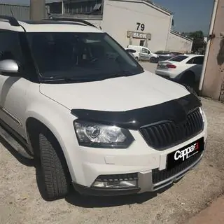 Дефлектор капота 2013+ (EuroCap) Skoda Yeti 2009-2017 гг. фото 1